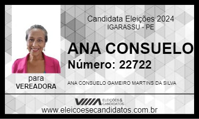 Candidato ANA CONSUELO 2024 - IGARASSU - Eleições