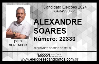 Candidato ALEXANDRE SOARES 2024 - IGARASSU - Eleições