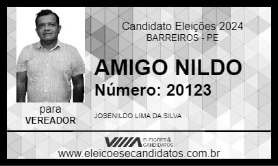 Candidato AMIGO NILDO 2024 - BARREIROS - Eleições