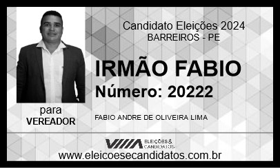 Candidato IRMÃO FÁBIO DO ÔNIBUS 2024 - BARREIROS - Eleições