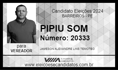 Candidato PIPIU SOM 2024 - BARREIROS - Eleições