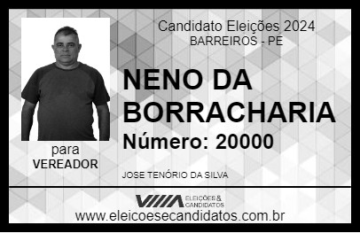 Candidato NENO DA BORRACHARIA 2024 - BARREIROS - Eleições