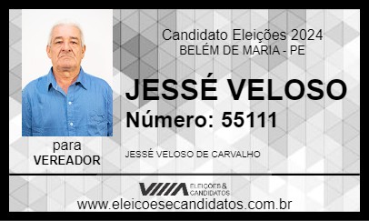 Candidato JESSÉ VELOSO 2024 - BELÉM DE MARIA - Eleições