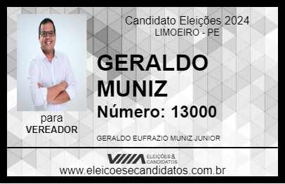 Candidato GERALDO MUNIZ 2024 - LIMOEIRO - Eleições