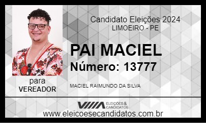 Candidato PAI MACIEL 2024 - LIMOEIRO - Eleições