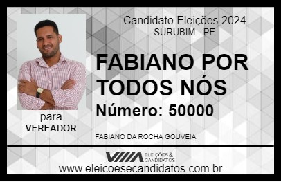 Candidato FABIANO POR TODOS NÓS 2024 - SURUBIM - Eleições