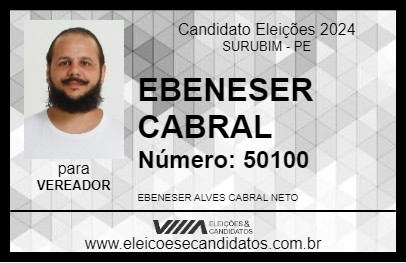 Candidato EBENESER CABRAL 2024 - SURUBIM - Eleições