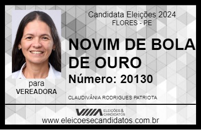 Candidato NOVIM DE BOLA DE OURO 2024 - FLORES - Eleições