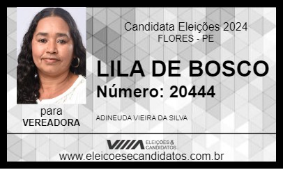 Candidato LILA DE BOSCO 2024 - FLORES - Eleições