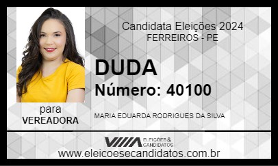 Candidato DUDA 2024 - FERREIROS - Eleições