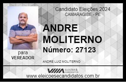 Candidato ANDRE MOLITERNO 2024 - CAMARAGIBE - Eleições