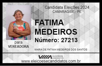 Candidato FATIMA MEDEIROS 2024 - CAMARAGIBE - Eleições