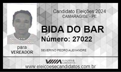 Candidato BIDA DO BAR 2024 - CAMARAGIBE - Eleições