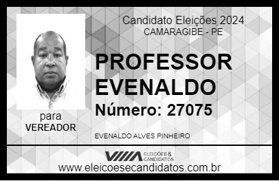 Candidato PROFESSOR EVENALDO 2024 - CAMARAGIBE - Eleições