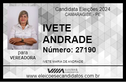 Candidato IVETE ANDRADE 2024 - CAMARAGIBE - Eleições