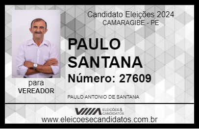 Candidato PAULO SANTANA 2024 - CAMARAGIBE - Eleições