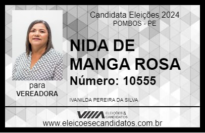 Candidato NIDA DE MANGA ROSA 2024 - POMBOS - Eleições