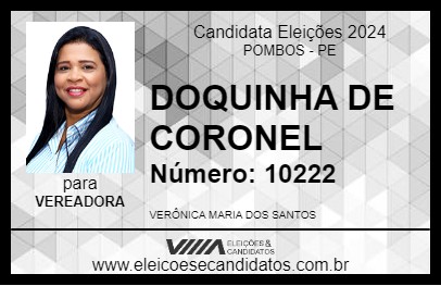 Candidato DOQUINHA DE CORONEL 2024 - POMBOS - Eleições