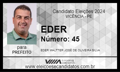 Candidato EDER 2024 - VICÊNCIA - Eleições