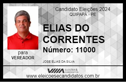 Candidato ELIAS DO CORRENTES 2024 - QUIPAPÁ - Eleições