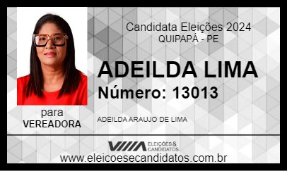 Candidato ADEILDA LIMA 2024 - QUIPAPÁ - Eleições