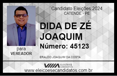 Candidato DIDA DE ZÉ JOAQUIM 2024 - CATENDE - Eleições