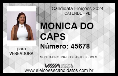 Candidato MONICA DO CAPS 2024 - CATENDE - Eleições