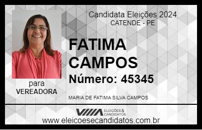 Candidato FATIMA CAMPOS 2024 - CATENDE - Eleições