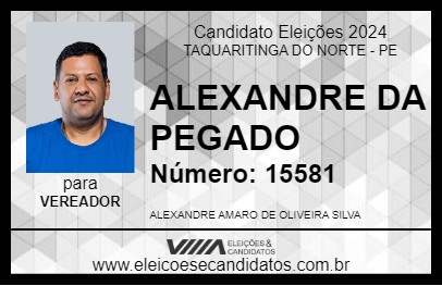 Candidato ALEXANDRE DA PEGADO 2024 - TAQUARITINGA DO NORTE - Eleições