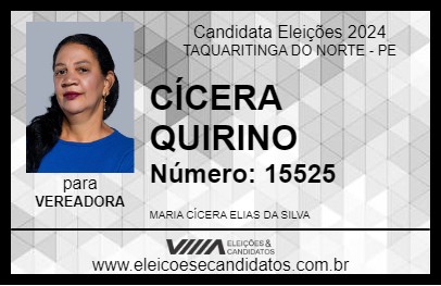 Candidato CÍCERA QUIRINO 2024 - TAQUARITINGA DO NORTE - Eleições