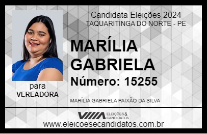 Candidato MARÍLIA GABRIELA 2024 - TAQUARITINGA DO NORTE - Eleições