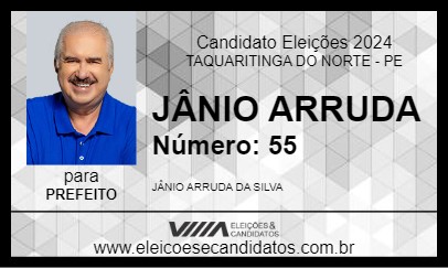 Candidato JÂNIO ARRUDA 2024 - TAQUARITINGA DO NORTE - Eleições