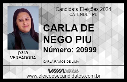 Candidato CARLA DE NEGO PIU 2024 - CATENDE - Eleições