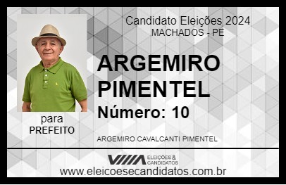 Candidato ARGEMIRO PIMENTEL 2024 - MACHADOS - Eleições