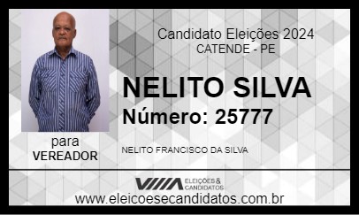 Candidato NELITO SILVA 2024 - CATENDE - Eleições