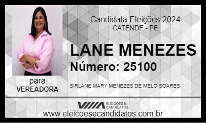 Candidato LANE MENEZES 2024 - CATENDE - Eleições