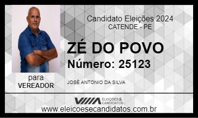 Candidato ZÉ DO POVO 2024 - CATENDE - Eleições