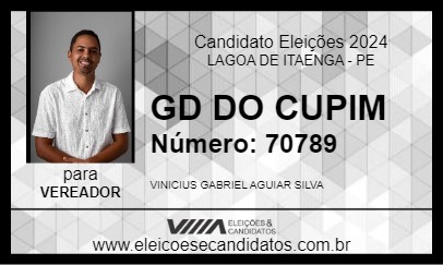 Candidato GD DO CUPIM 2024 - LAGOA DE ITAENGA - Eleições