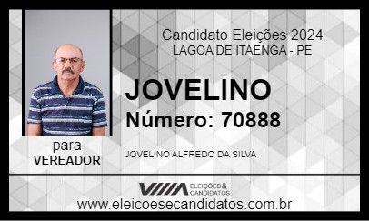 Candidato JOVELINO 2024 - LAGOA DE ITAENGA - Eleições