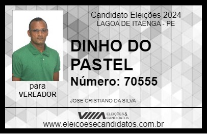 Candidato DINHO DO PASTEL 2024 - LAGOA DE ITAENGA - Eleições