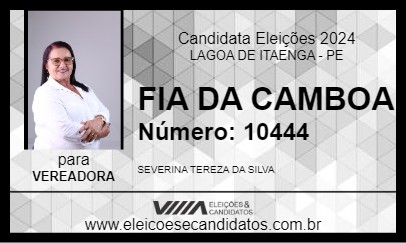 Candidato FIA DA CAMBOA 2024 - LAGOA DE ITAENGA - Eleições