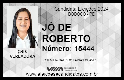 Candidato JÓ DE ROBERTO 2024 - BODOCÓ - Eleições