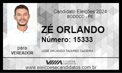 Candidato ZÉ ORLANDO 2024 - BODOCÓ - Eleições