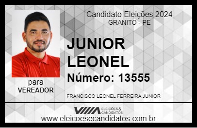 Candidato JUNIOR LEONEL 2024 - GRANITO - Eleições