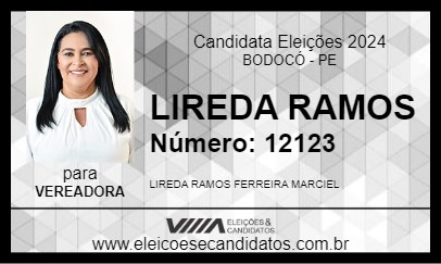 Candidato LIREDA RAMOS 2024 - BODOCÓ - Eleições