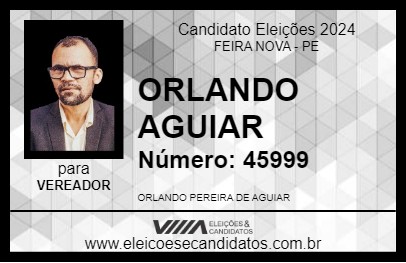 Candidato ORLANDO AGUIAR 2024 - FEIRA NOVA - Eleições