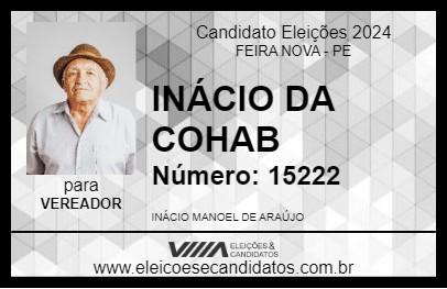 Candidato INÁCIO DA COHAB 2024 - FEIRA NOVA - Eleições