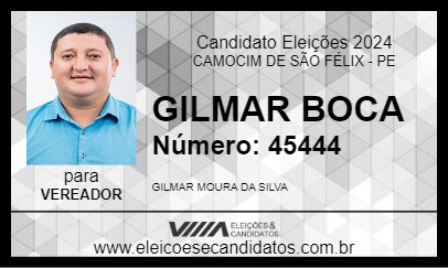 Candidato GILMAR BOCA 2024 - CAMOCIM DE SÃO FÉLIX - Eleições