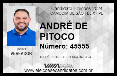 Candidato ANDRÉ DE PITOCO 2024 - CAMOCIM DE SÃO FÉLIX - Eleições