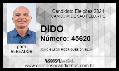 Candidato DIDO 2024 - CAMOCIM DE SÃO FÉLIX - Eleições